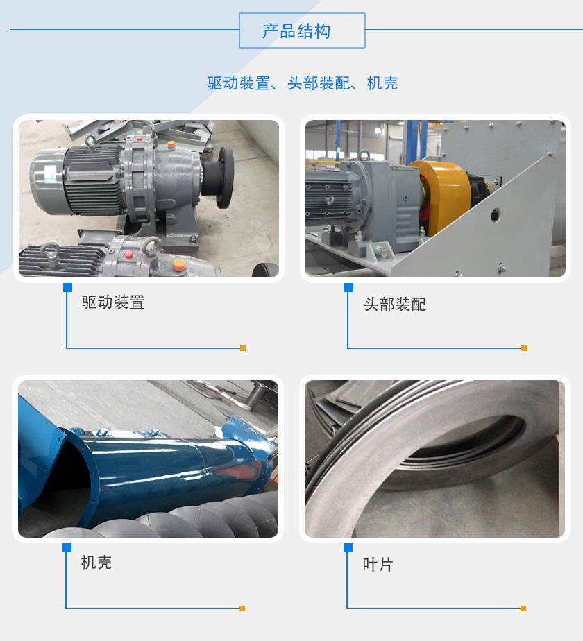 4WLS250無軸螺旋輸送機細節(jié)與結構