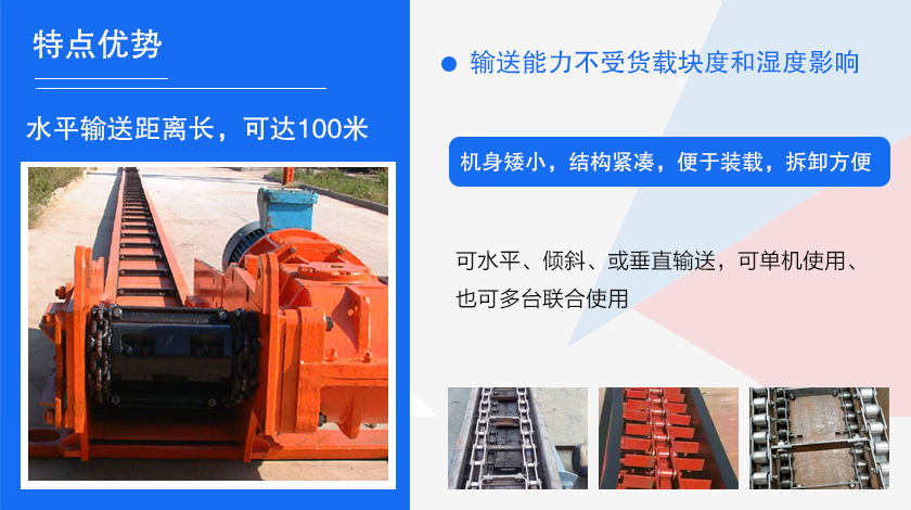 可多點進(jìn)料、多點卸料、能反向運行，機(jī)殼密封性好，無粉塵污染